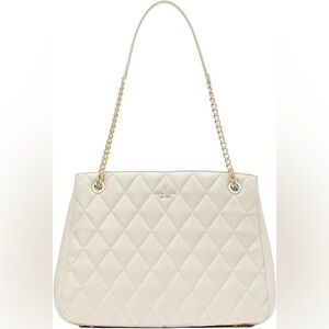 New with tags unopened Kate Spade Carey Smooth Quilted Leather Cream Handbag